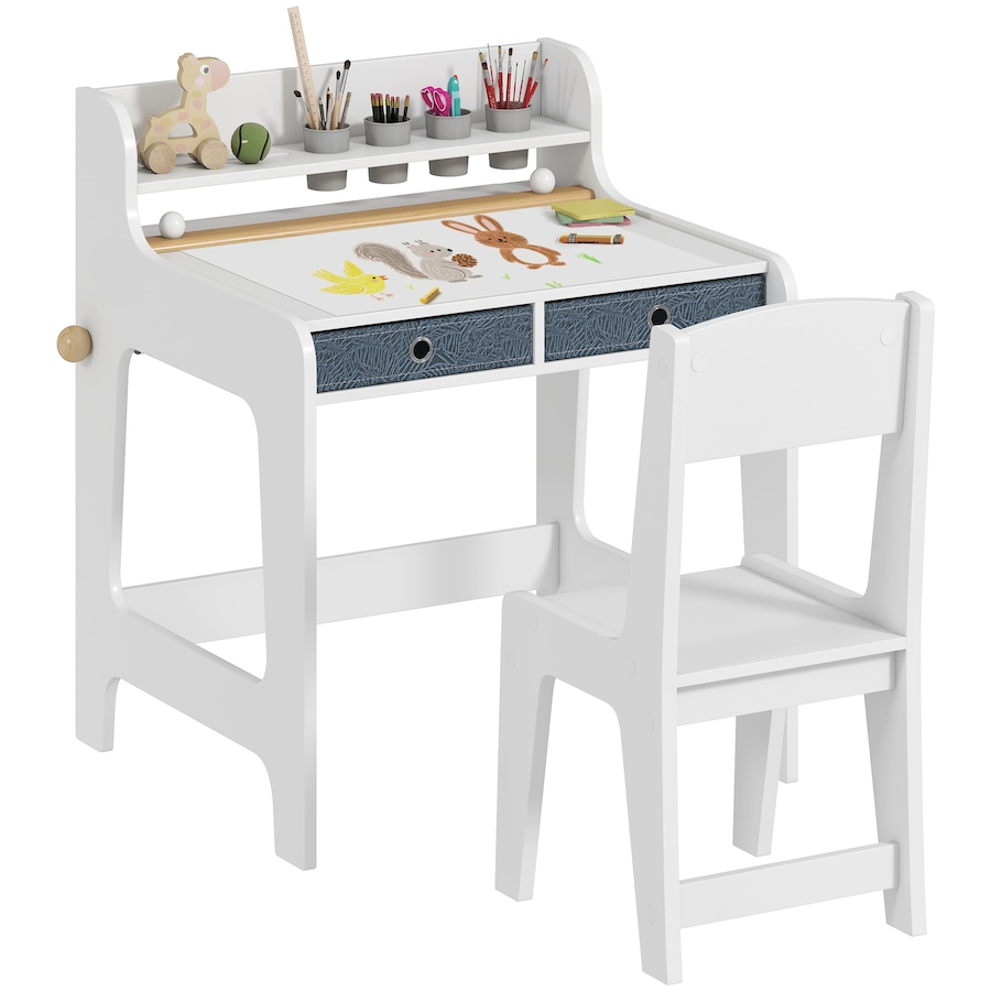Image 976737.jpg, Product 976-737 / Price $102.99, Qaba Kids Desk and Chair Set, Art Table and Chair Set for 3-8 Year Old from Qaba on TSC.ca's Home & Garden department