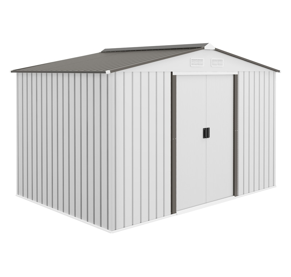Image 976744.jpg, Product 976-744 / Price $479.99, Outsunny 9' x 6' Garden Storage Shed w/ Steel Foundation Kit from Outsunny on TSC.ca's Home & Garden department