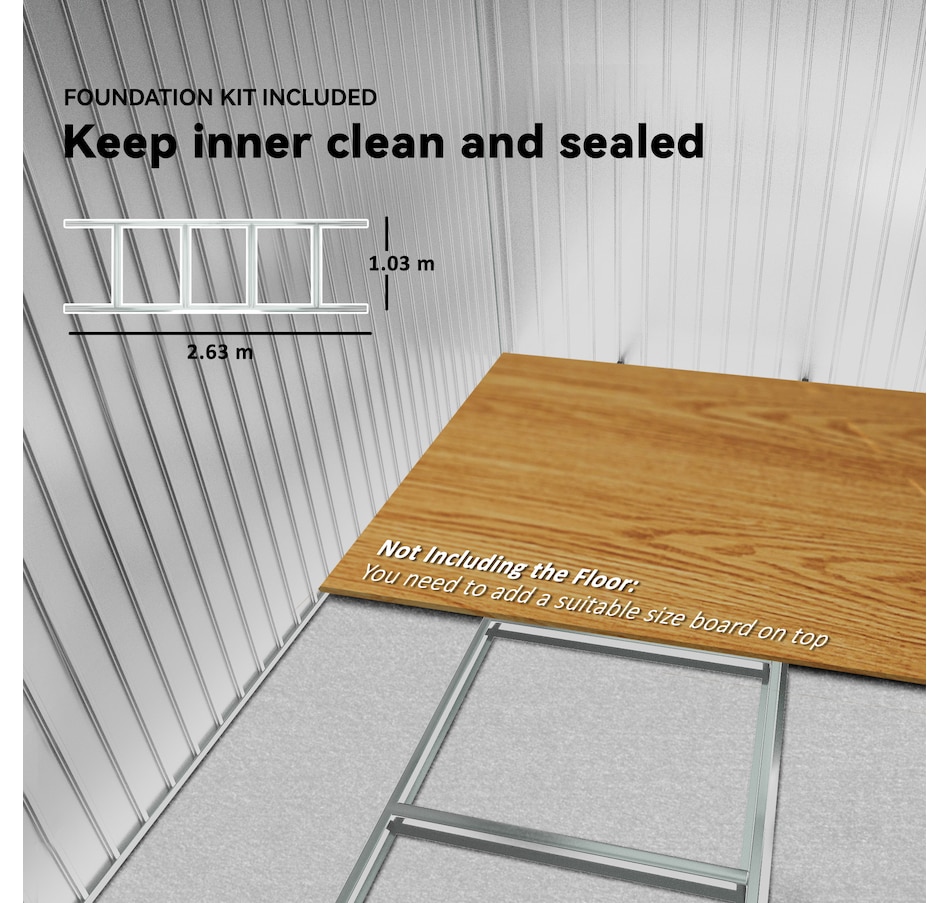 Image 976744_ALTMORE5.jpg, Product 976-744 / Price $479.99, Outsunny 9' x 6' Garden Storage Shed w/ Steel Foundation Kit from Outsunny on TSC.ca's Home & Garden department