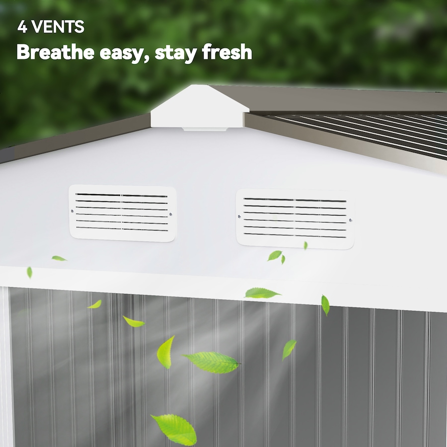 Image 976744_ALTMORE7.jpg, Product 976-744 / Price $439.99, Outsunny 9.1'x 6.4' x 6.3' Garden Storage Shed w/ Steel Foundation Kit from Outsunny on TSC.ca's Home & Garden department