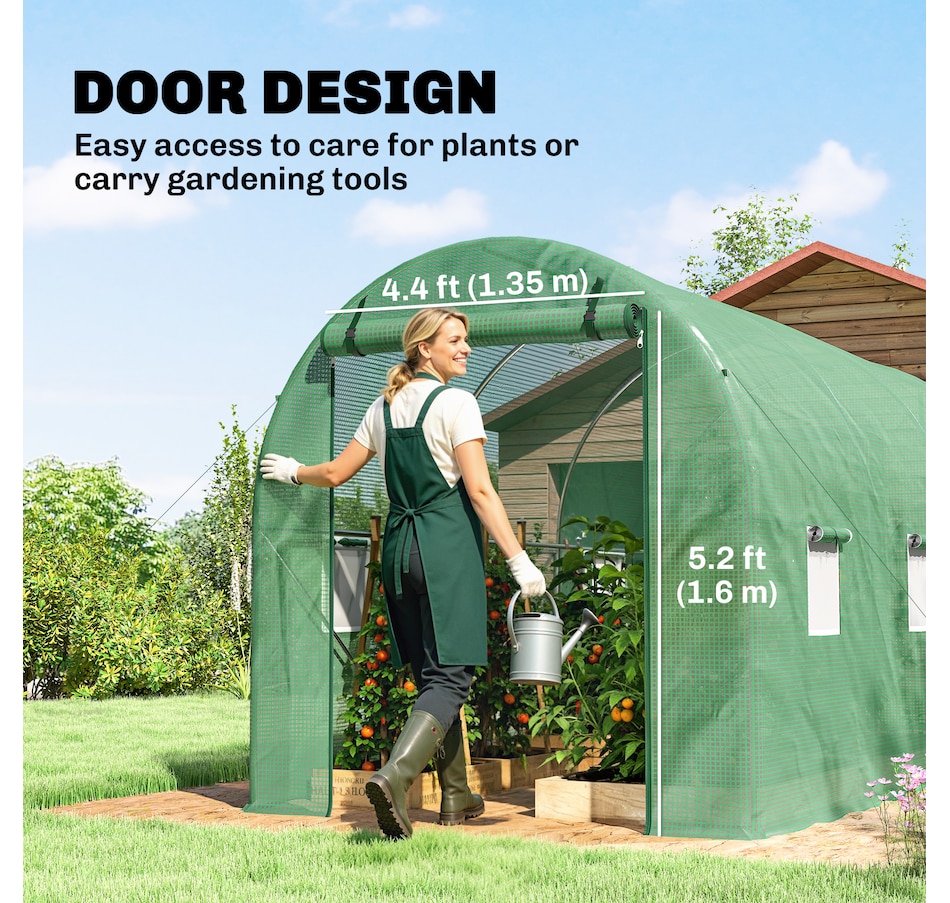 Image 976746_ALTMORE10.jpg, Product 976-746 / Price $124.99, Outsunny Tunnel Greenhouse Plant Gardening Warm House with PE Cover, Green from Outsunny on TSC.ca's Home & Garden department