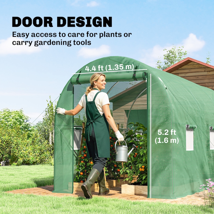 Image 976746_ALTMORE10.jpg, Product 976-746 / Price $119.99, Outsunny Tunnel Greenhouse Plant Gardening Warm House with PE Cover, Green from Outsunny on TSC.ca's Home & Garden department