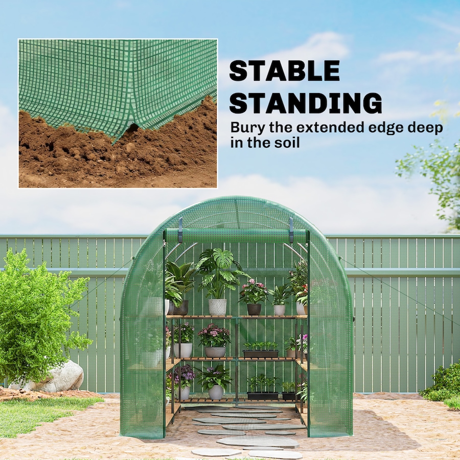 Image 976746_ALTMORE12.jpg, Product 976-746 / Price $119.99, Outsunny Tunnel Greenhouse Plant Gardening Warm House with PE Cover, Green from Outsunny on TSC.ca's Home & Garden department