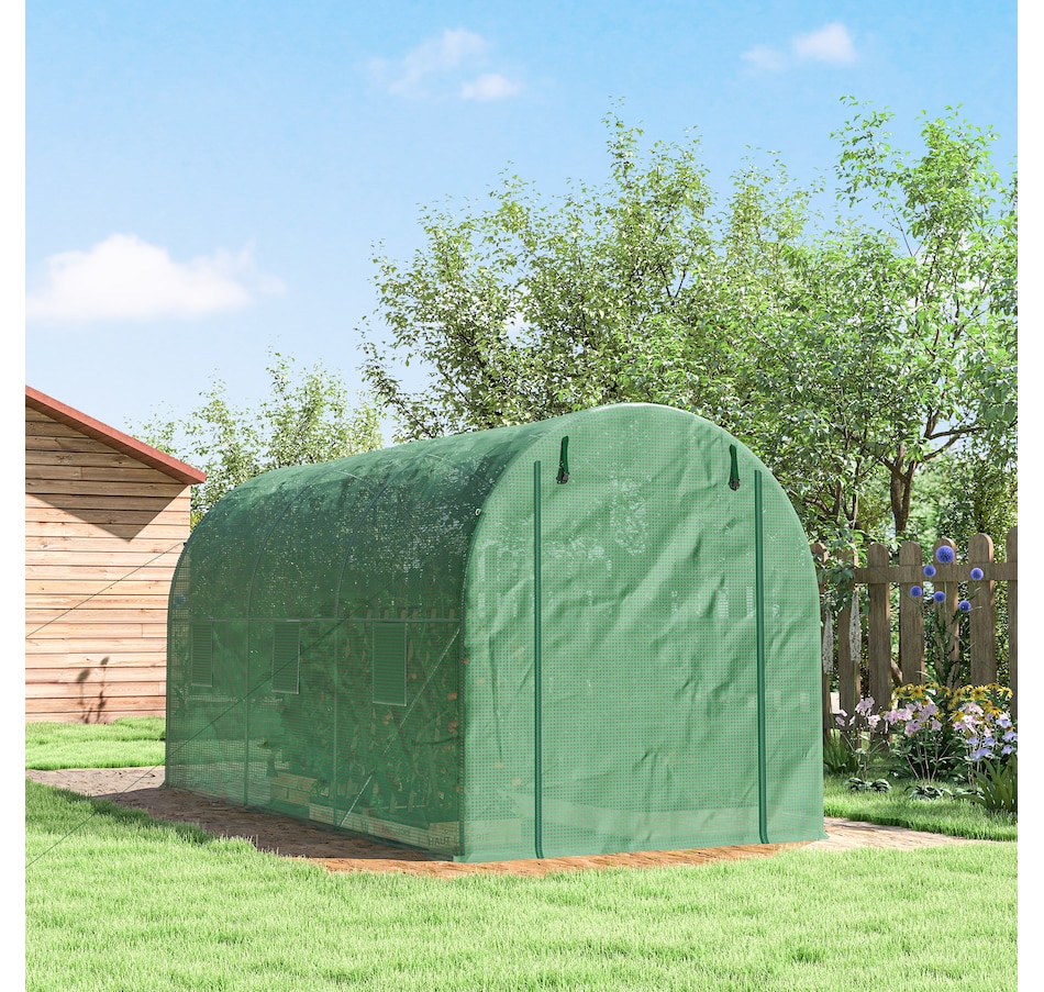 Image 976746_ALTMORE16.jpg, Product 976-746 / Price $124.99, Outsunny Tunnel Greenhouse Plant Gardening Warm House with PE Cover, Green from Outsunny on TSC.ca's Home & Garden department