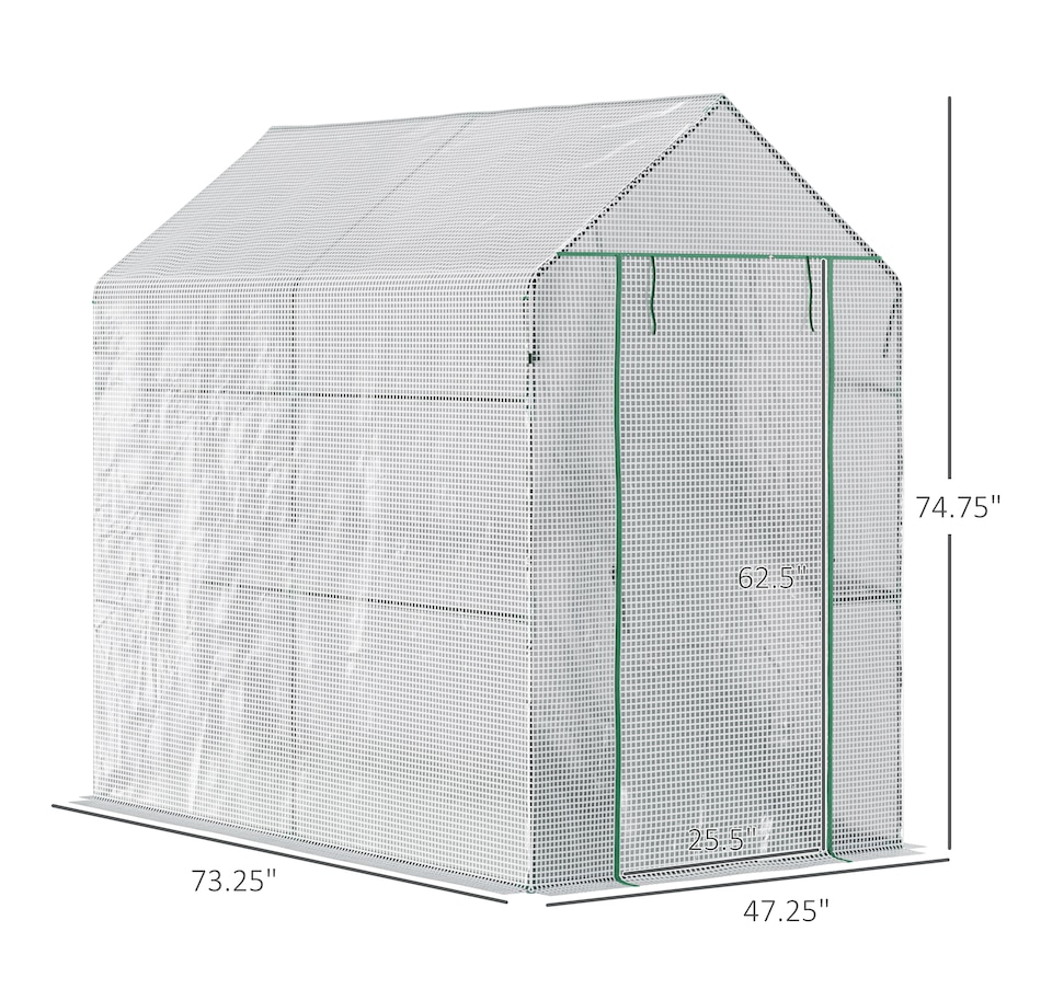 Image 976747_ALTMORE2.jpg, Product 976-747 / Price $76.99, Outsunny Walk-in Greenhouse, Plant Flower Growth Warm House, White from Outsunny on TSC.ca's Home & Garden department