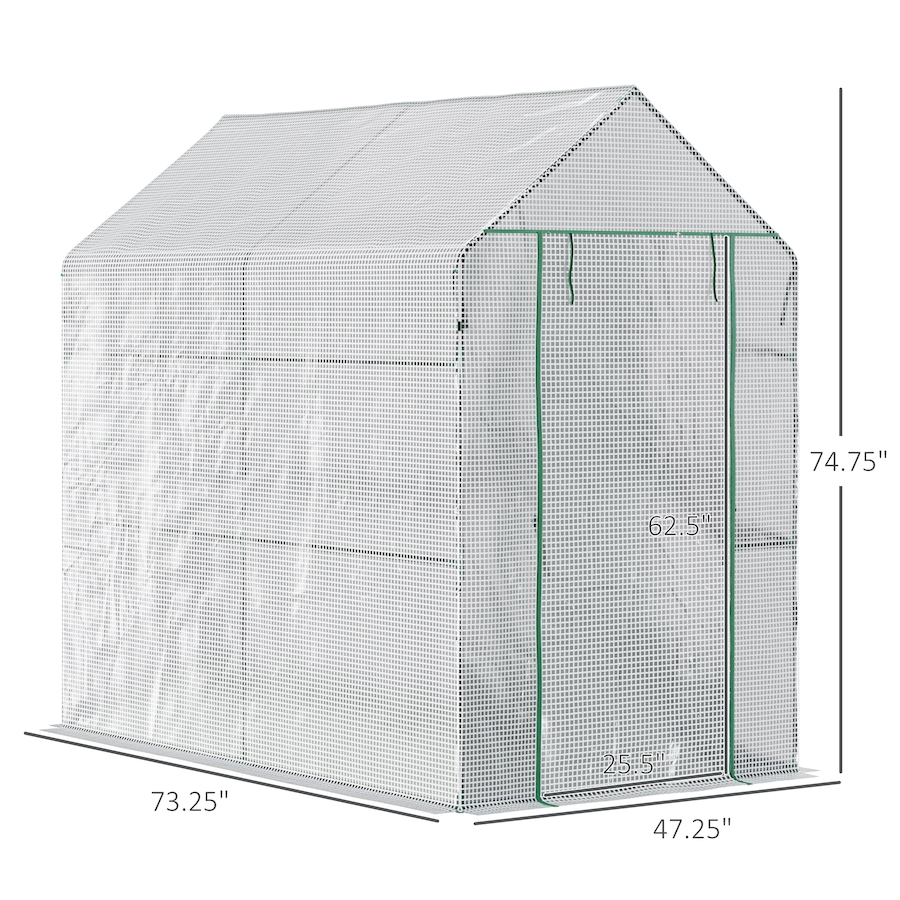 Image 976747_ALTMORE2.jpg, Product 976-747 / Price $84.99, Outsunny Walk-in Greenhouse, Plant Flower Growth Warm House, White from Outsunny on TSC.ca's Home & Garden department