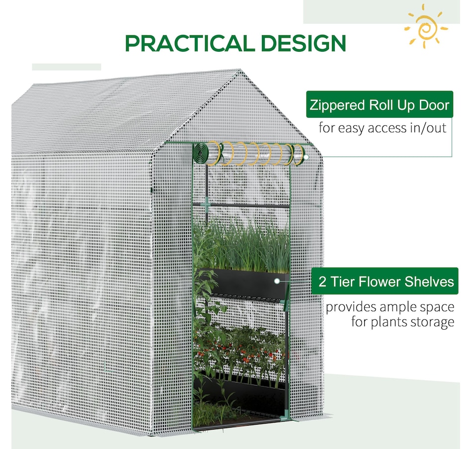 Image 976747_ALTMORE4.jpg, Product 976-747 / Price $76.99, Outsunny Walk-in Greenhouse, Plant Flower Growth Warm House, White from Outsunny on TSC.ca's Home & Garden department
