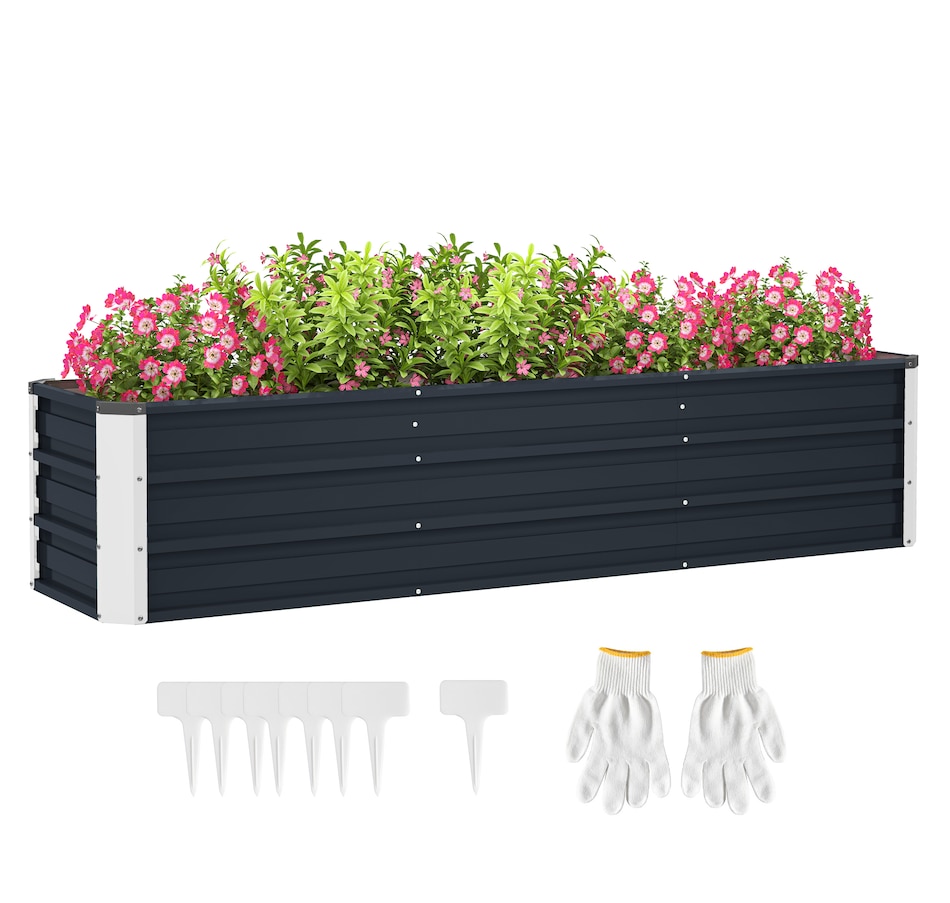 Image 976748.jpg, Product 976-748 / Price $67.99, Outsunny 6' x 1.5' x 1.3' Galvanized Raised Garden Bed from Outsunny on TSC.ca's Home & Garden department