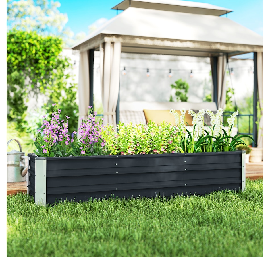 Image 976748_ALTMORE1.jpg, Product 976-748 / Price $67.99, Outsunny 6' x 1.5' x 1.3' Galvanized Raised Garden Bed from Outsunny on TSC.ca's Home & Garden department