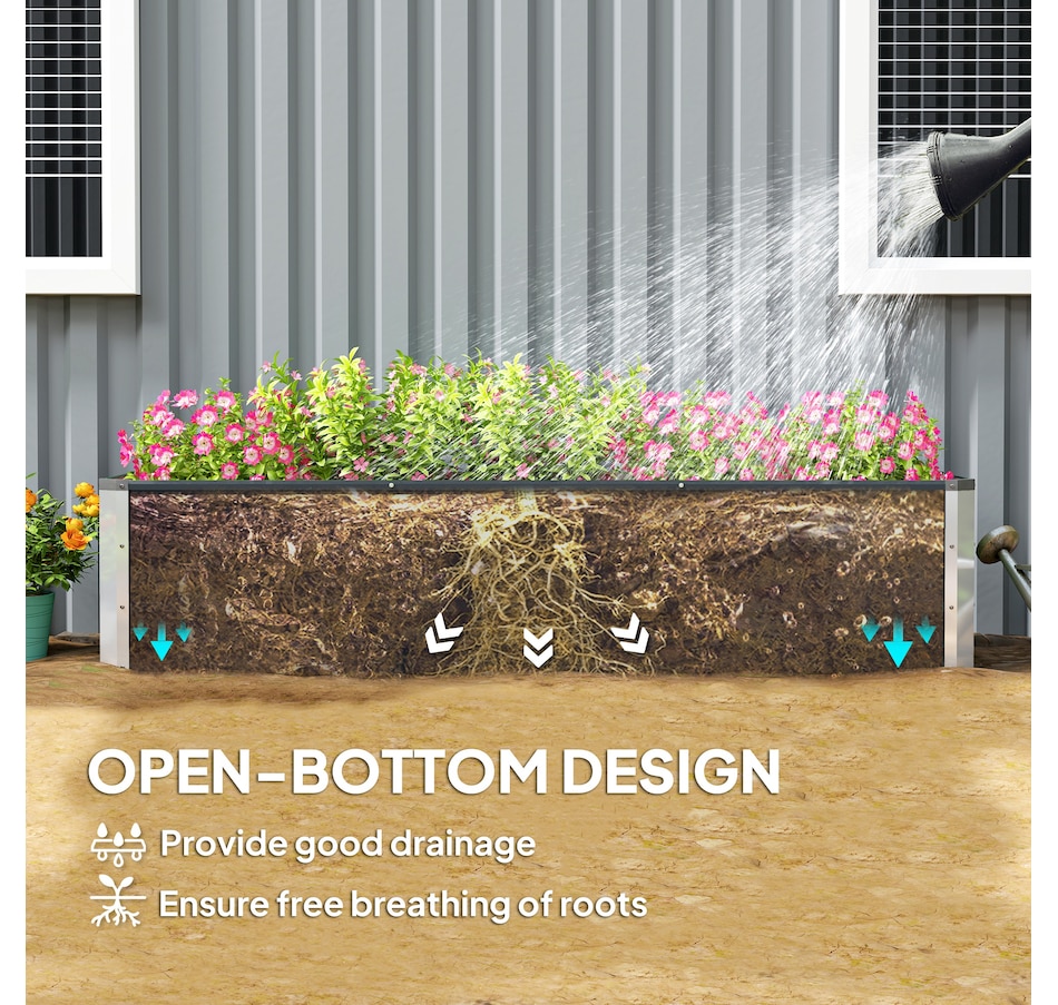 Image 976748_ALTMORE4.jpg, Product 976-748 / Price $67.99, Outsunny 6' x 1.5' x 1.3' Galvanized Raised Garden Bed from Outsunny on TSC.ca's Home & Garden department