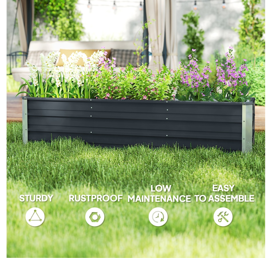 Image 976748_ALTMORE5.jpg, Product 976-748 / Price $67.99, Outsunny 6' x 1.5' x 1.3' Galvanized Raised Garden Bed from Outsunny on TSC.ca's Home & Garden department
