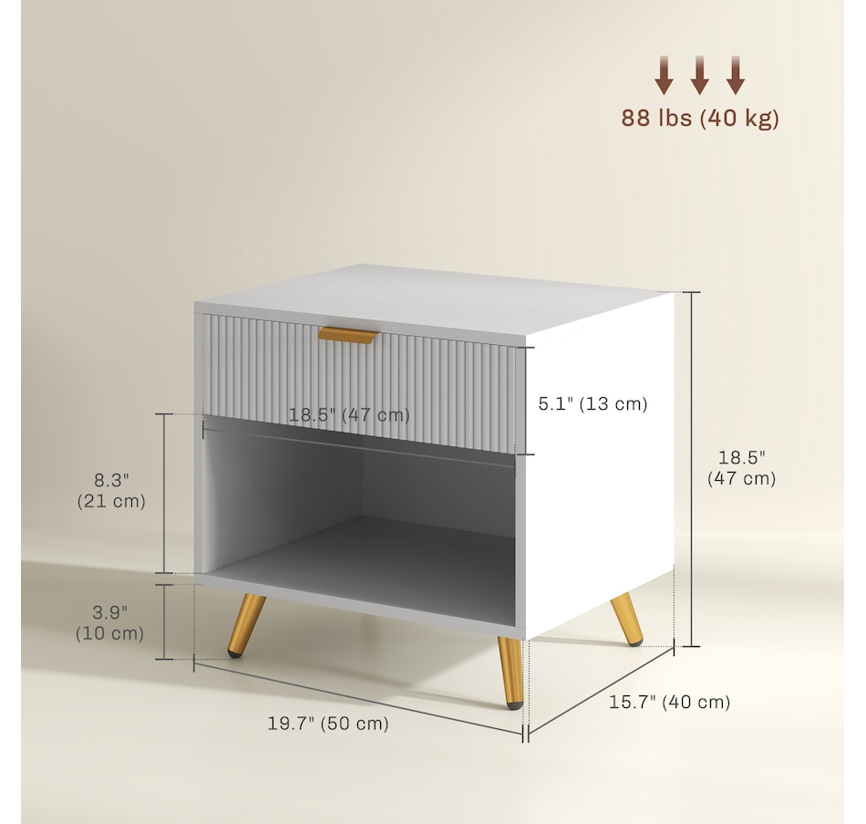 Image 976751_ALTMORE10.jpg, Product 976-751 / Price $79.99 - $89.99, HOMCOM Nightstand with Drawer and Open Compartment for Bedroom from HOMCOM on TSC.ca's Home & Garden department