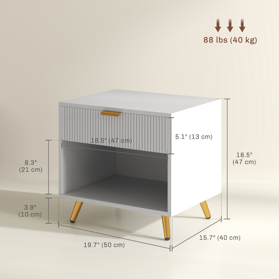 Image 976751_ALTMORE10.jpg, Product 976-751 / Price $84.99, HOMCOM Nightstand with Drawer and Open Compartment for Bedroom from HOMCOM on TSC.ca's Home & Garden department