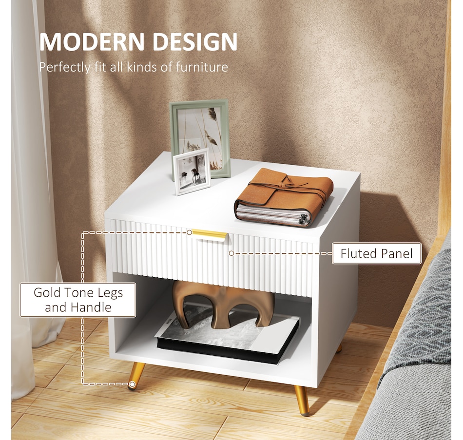 Image 976751_ALTMORE11.jpg, Product 976-751 / Price $79.99 - $89.99, HOMCOM Nightstand with Drawer and Open Compartment for Bedroom from HOMCOM on TSC.ca's Home & Garden department