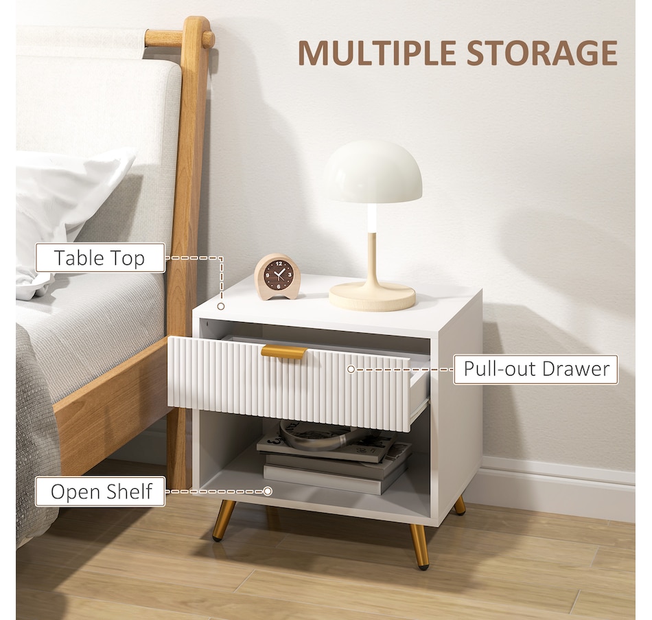 Image 976751_ALTMORE12.jpg, Product 976-751 / Price $79.99 - $89.99, HOMCOM Nightstand with Drawer and Open Compartment for Bedroom from HOMCOM on TSC.ca's Home & Garden department