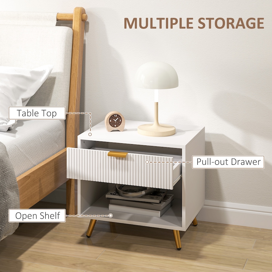 Image 976751_ALTMORE12.jpg, Product 976-751 / Price $84.99, HOMCOM Nightstand with Drawer and Open Compartment for Bedroom from HOMCOM on TSC.ca's Home & Garden department