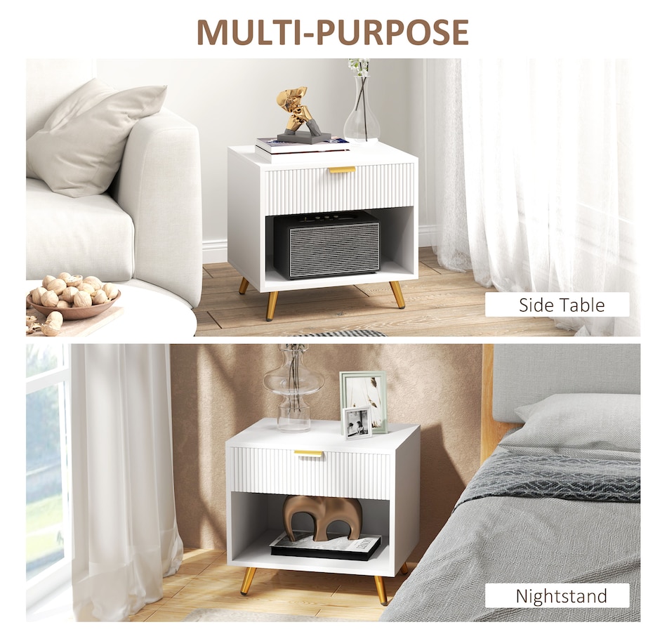 Image 976751_ALTMORE13.jpg, Product 976-751 / Price $79.99 - $89.99, HOMCOM Nightstand with Drawer and Open Compartment for Bedroom from HOMCOM on TSC.ca's Home & Garden department