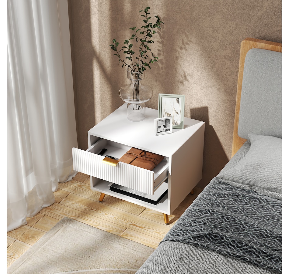 Image 976751_ALTMORE16.jpg, Product 976-751 / Price $79.99 - $89.99, HOMCOM Nightstand with Drawer and Open Compartment for Bedroom from HOMCOM on TSC.ca's Home & Garden department