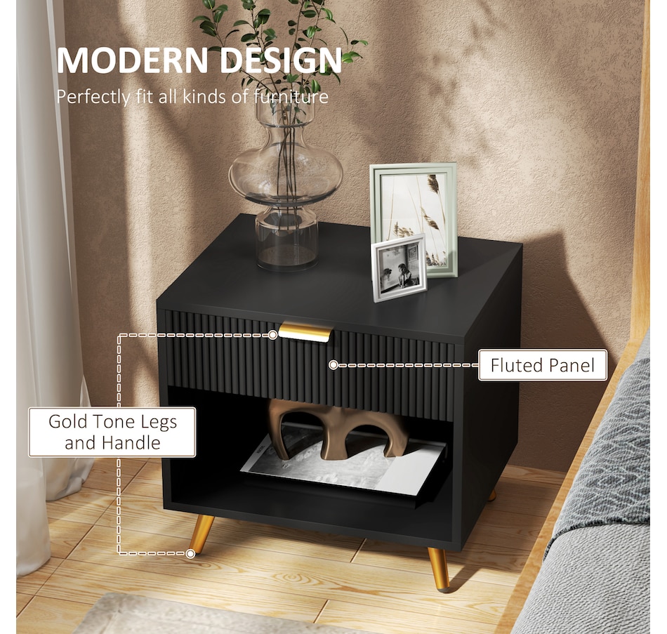 Image 976751_ALTMORE3.jpg, Product 976-751 / Price $79.99 - $89.99, HOMCOM Nightstand with Drawer and Open Compartment for Bedroom from HOMCOM on TSC.ca's Home & Garden department