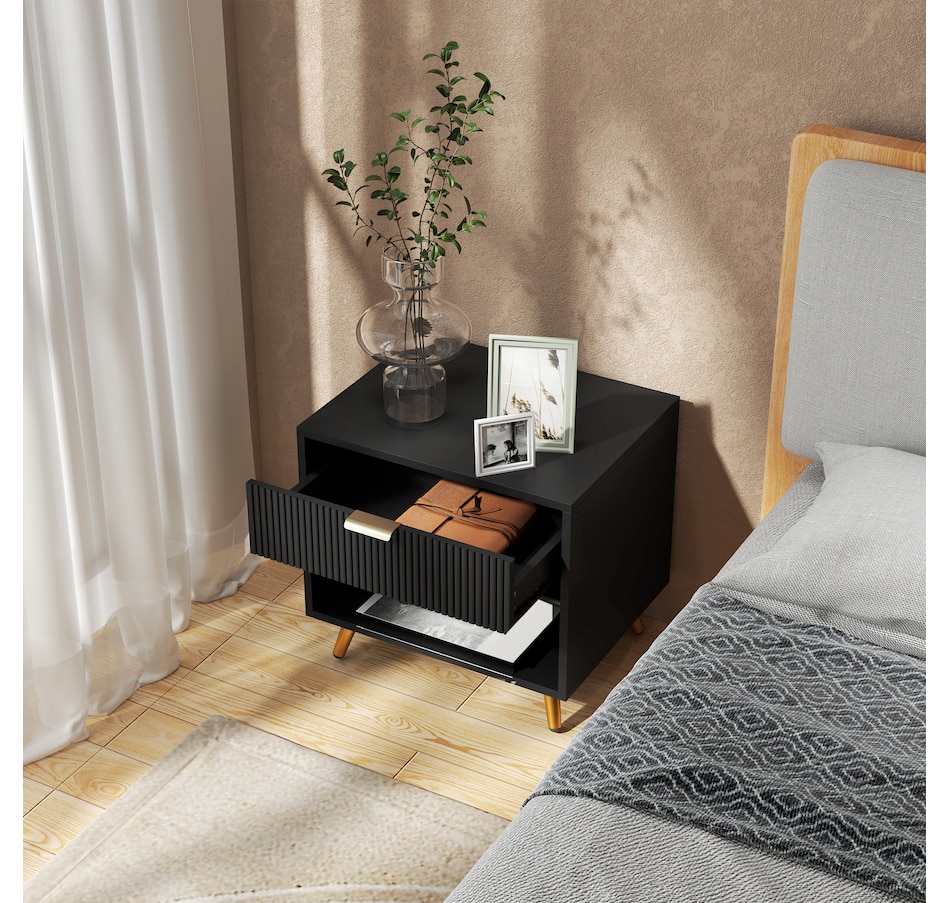 Image 976751_ALTMORE8.jpg, Product 976-751 / Price $79.99 - $89.99, HOMCOM Nightstand with Drawer and Open Compartment for Bedroom from HOMCOM on TSC.ca's Home & Garden department