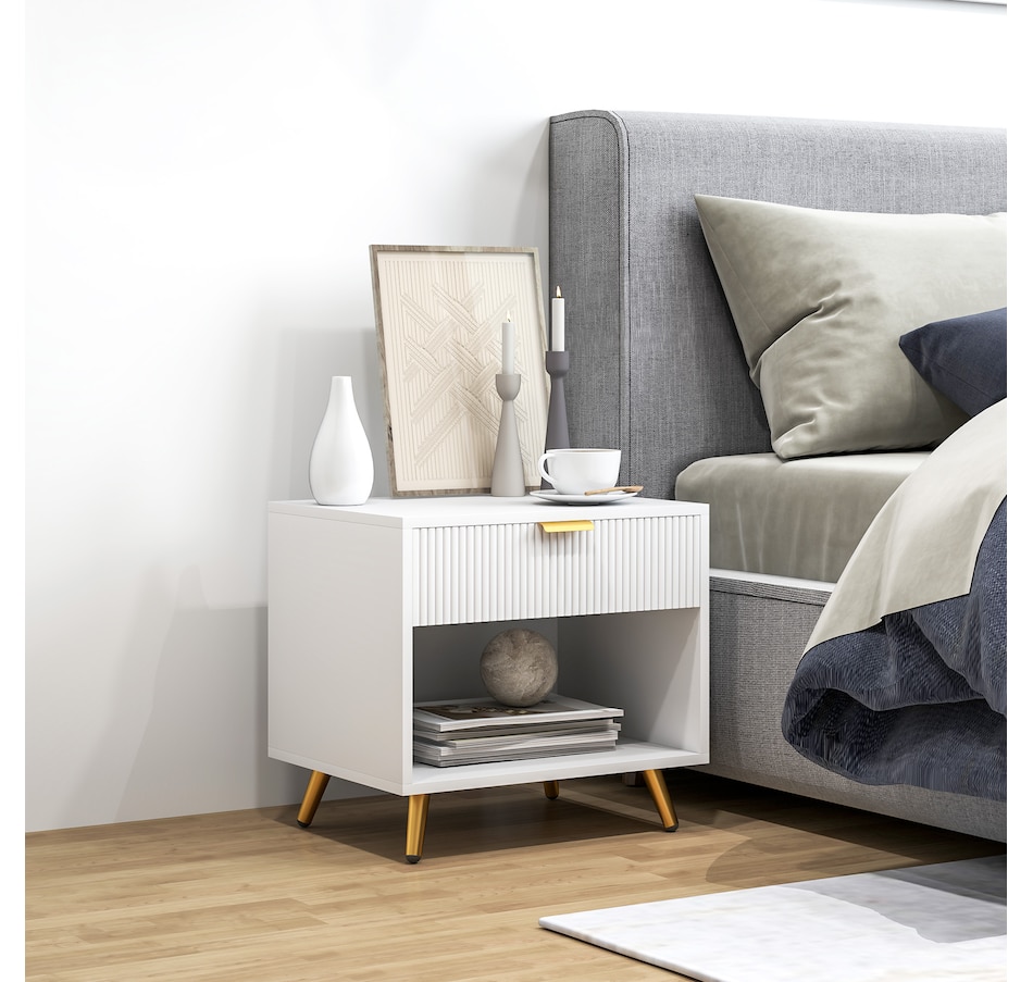 Image 976751_ALTMORE9.jpg, Product 976-751 / Price $79.99 - $89.99, HOMCOM Nightstand with Drawer and Open Compartment for Bedroom from HOMCOM on TSC.ca's Home & Garden department