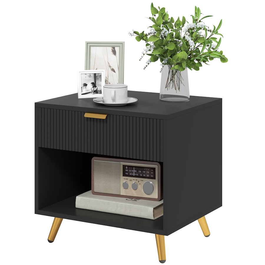 Image 976751_ST01.jpg, Product 976-751 / Price $84.99, HOMCOM Nightstand with Drawer and Open Compartment for Bedroom from HOMCOM on TSC.ca's Home & Garden department