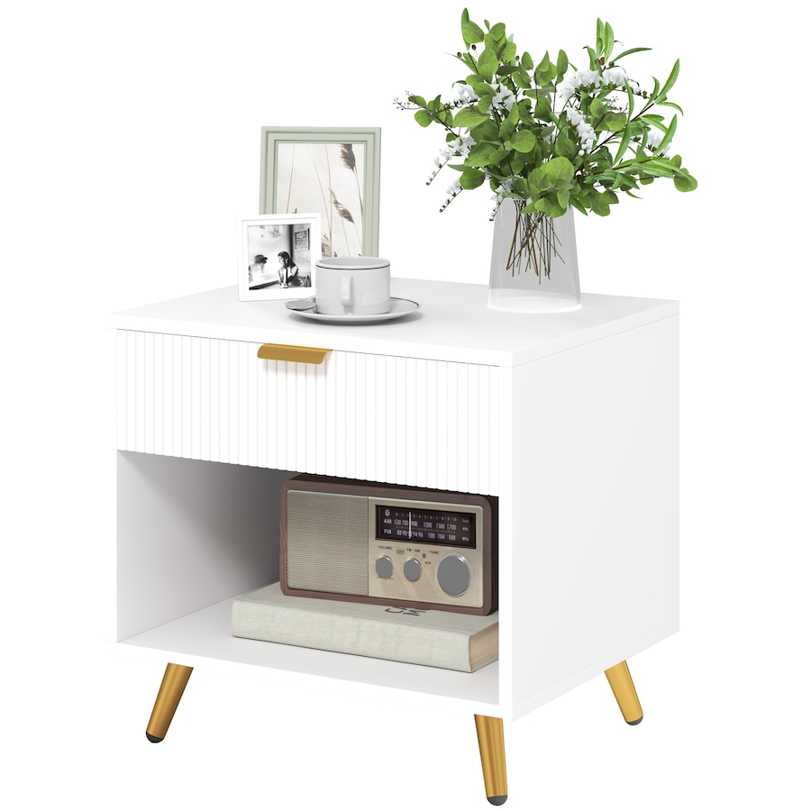 Image 976751_ST02.jpg, Product 976-751 / Price $84.99, HOMCOM Nightstand with Drawer and Open Compartment for Bedroom from HOMCOM on TSC.ca's Home & Garden department