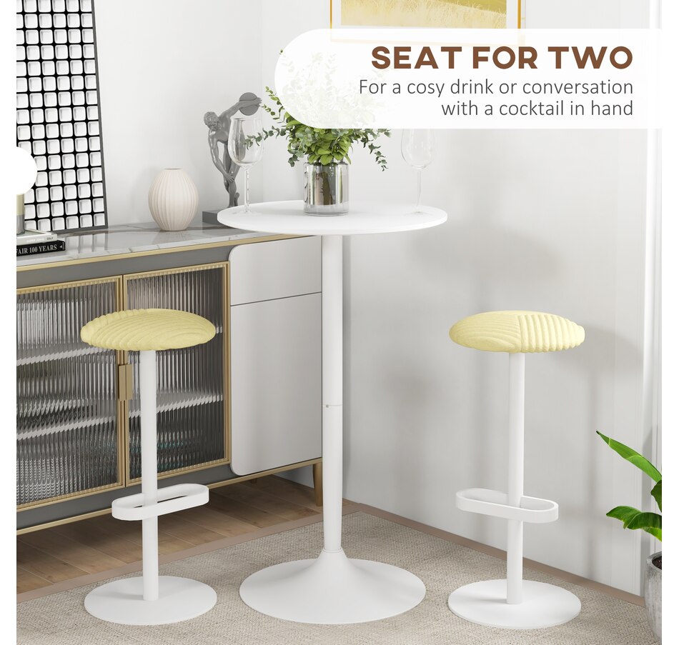 Image 976753_ALTMORE11.jpg, Product 976-753 / Price $114.99 - $115.99, HOMCOM Round Bar Table for 2 People, High Pub Table with Steel Base from HOMCOM on TSC.ca's Home & Garden department