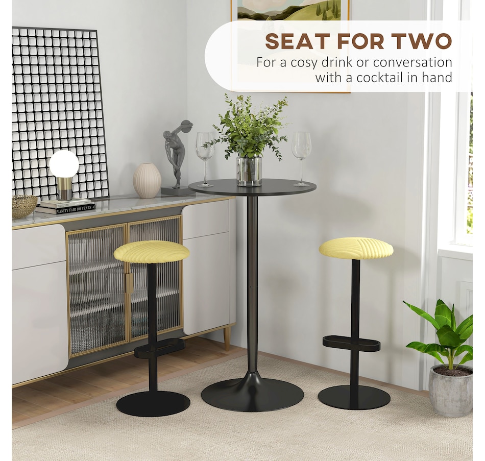Image 976753_ALTMORE3.jpg, Product 976-753 / Price $114.99 - $115.99, HOMCOM Round Bar Table for 2 People, High Pub Table with Steel Base from HOMCOM on TSC.ca's Home & Garden department