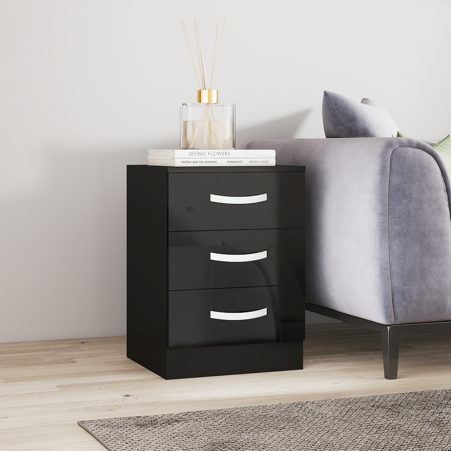Image 976755_ALTMORE6.jpg, Product 976-755 / Price $159.99 - $192.99, HOMCOM Nightstand Set of 2, Bedside Tables with 3 High Gloss Drawers from HOMCOM on TSC.ca's Home & Garden department