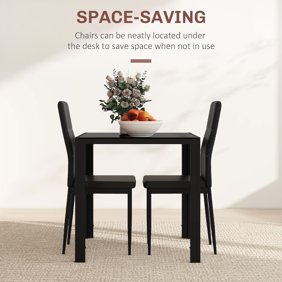 Image 976757_ALTMORE11.jpg, Product 976-757 / Price $189.99 - $209.99, HOMCOM Rectangular Glass Kitchen Table With Chairs, Set for 2 from HOMCOM on TSC.ca's Home & Garden department
