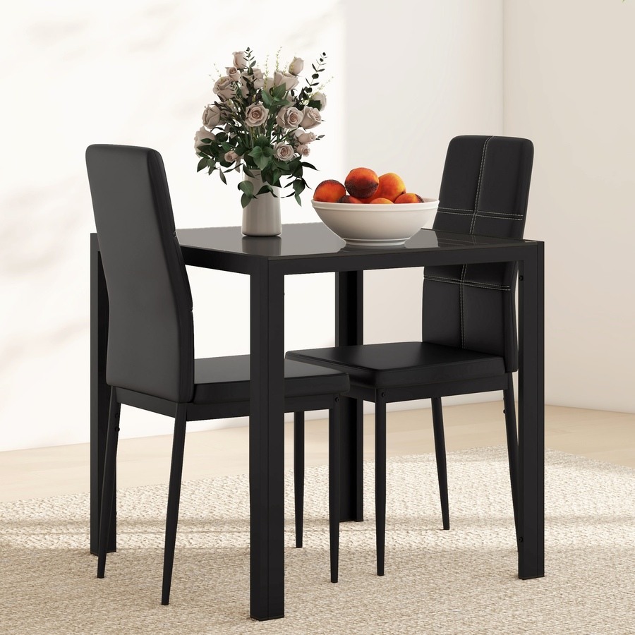 Image 976757_ALTMORE14.jpg, Product 976-757 / Price $189.99 - $209.99, HOMCOM Rectangular Glass Kitchen Table With Chairs, Set for 2 from HOMCOM on TSC.ca's Home & Garden department