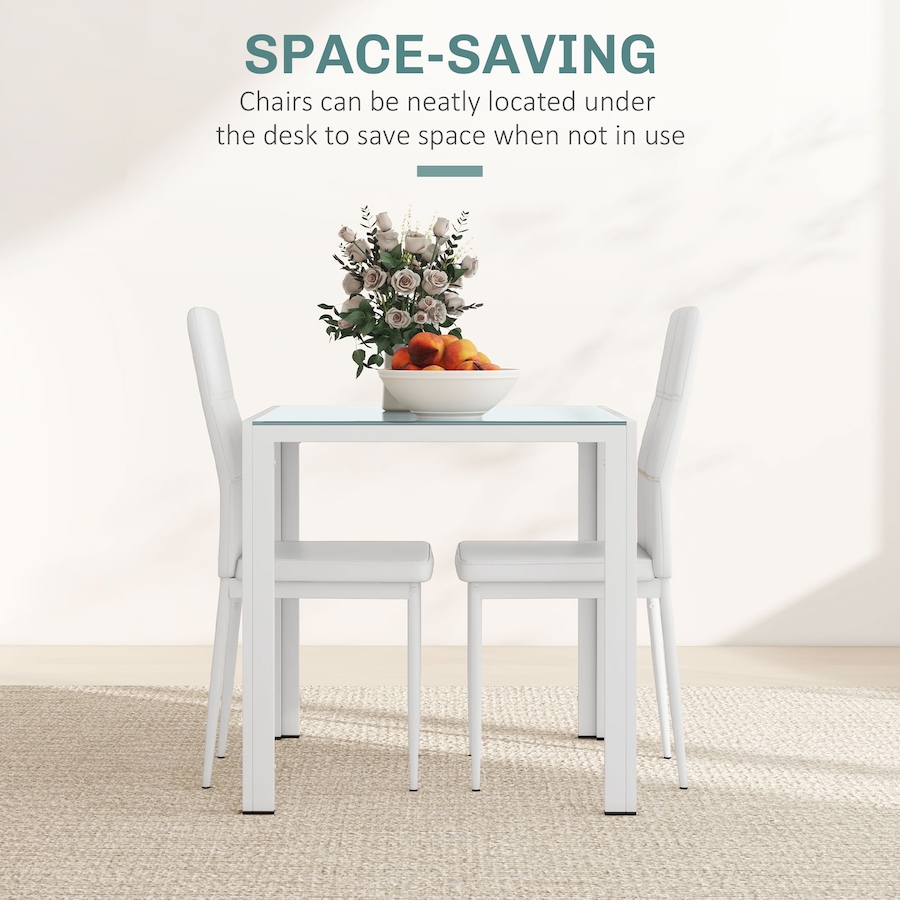 Image 976757_ALTMORE19.jpg, Product 976-757 / Price $189.99 - $209.99, HOMCOM Rectangular Glass Kitchen Table With Chairs, Set for 2 from HOMCOM on TSC.ca's Home & Garden department