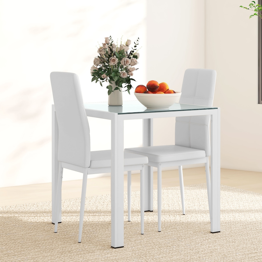 Image 976757_ALTMORE22.jpg, Product 976-757 / Price $189.99 - $209.99, HOMCOM Rectangular Glass Kitchen Table With Chairs, Set for 2 from HOMCOM on TSC.ca's Home & Garden department