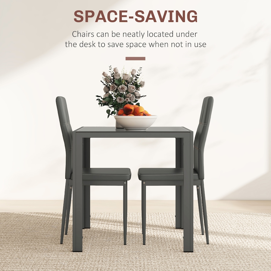 Image 976757_ALTMORE3.jpg, Product 976-757 / Price $189.99 - $209.99, HOMCOM Rectangular Glass Kitchen Table With Chairs, Set for 2 from HOMCOM on TSC.ca's Home & Garden department