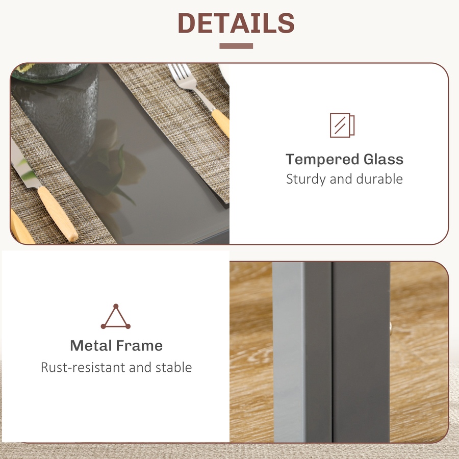 Image 976757_ALTMORE5.jpg, Product 976-757 / Price $189.99 - $209.99, HOMCOM Rectangular Glass Kitchen Table With Chairs, Set for 2 from HOMCOM on TSC.ca's Home & Garden department