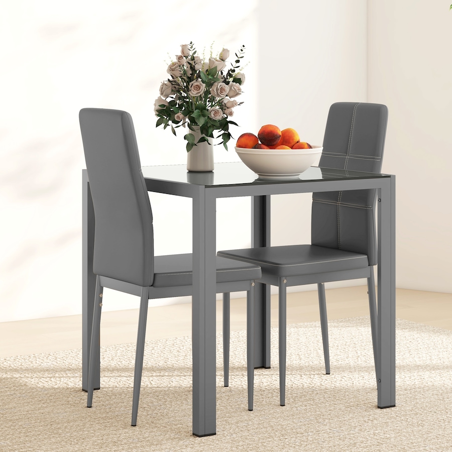 Image 976757_ALTMORE6.jpg, Product 976-757 / Price $189.99 - $209.99, HOMCOM Rectangular Glass Kitchen Table With Chairs, Set for 2 from HOMCOM on TSC.ca's Home & Garden department