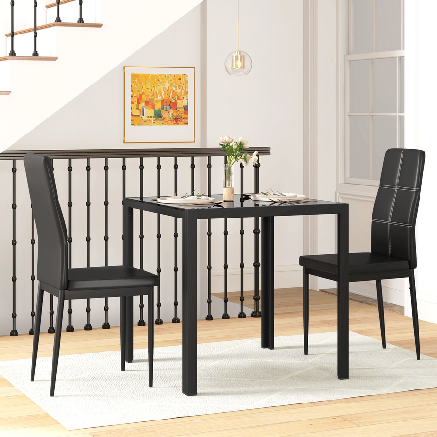Image 976757_ALTMORE9.jpg, Product 976-757 / Price $189.99 - $209.99, HOMCOM Rectangular Glass Kitchen Table With Chairs, Set for 2 from HOMCOM on TSC.ca's Home & Garden department
