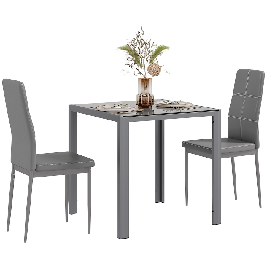Image 976757_ST01.jpg, Product 976-757 / Price $189.99 - $209.99, HOMCOM Rectangular Glass Kitchen Table With Chairs, Set for 2 from HOMCOM on TSC.ca's Home & Garden department