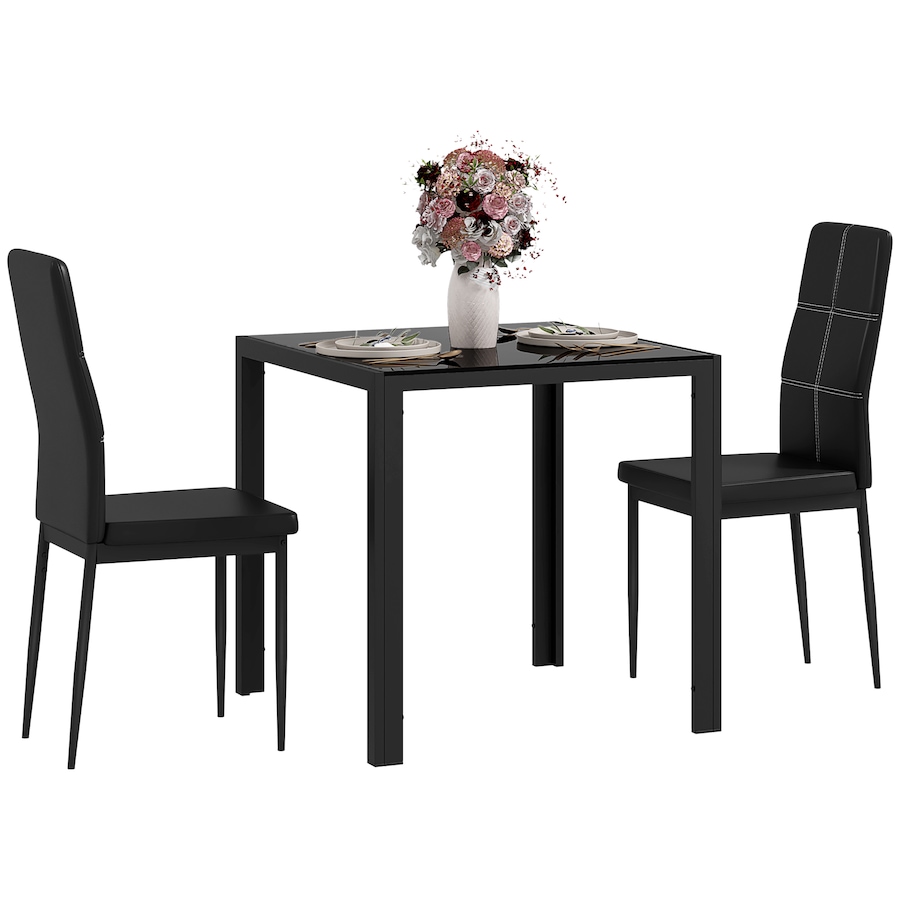 Image 976757_ST02.jpg, Product 976-757 / Price $189.99 - $209.99, HOMCOM Rectangular Glass Kitchen Table With Chairs, Set for 2 from HOMCOM on TSC.ca's Home & Garden department