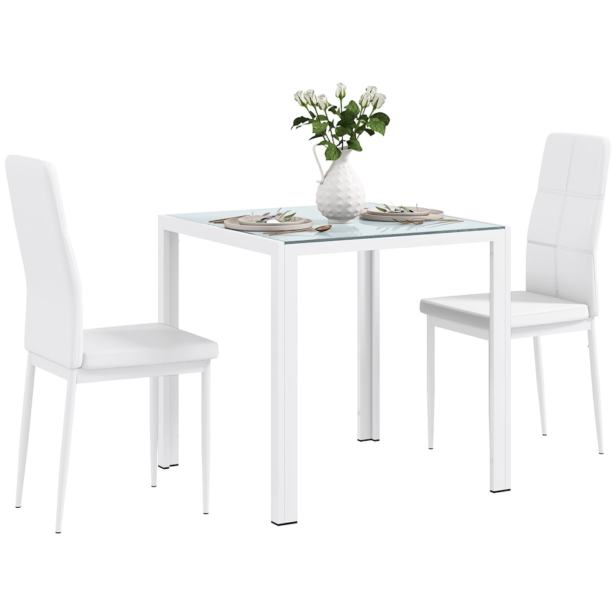 Image 976757_ST03.jpg, Product 976-757 / Price $189.99 - $209.99, HOMCOM Rectangular Glass Kitchen Table With Chairs, Set for 2 from HOMCOM on TSC.ca's Home & Garden department
