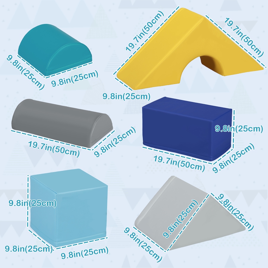 Image 976758_ALTMORE2.jpg, Product 976-758 / Price $159.99, Soozier 11 Piece Soft Play Blocks for Kids 12-36 months, Light Colour from Soozier on TSC.ca's Home & Garden department