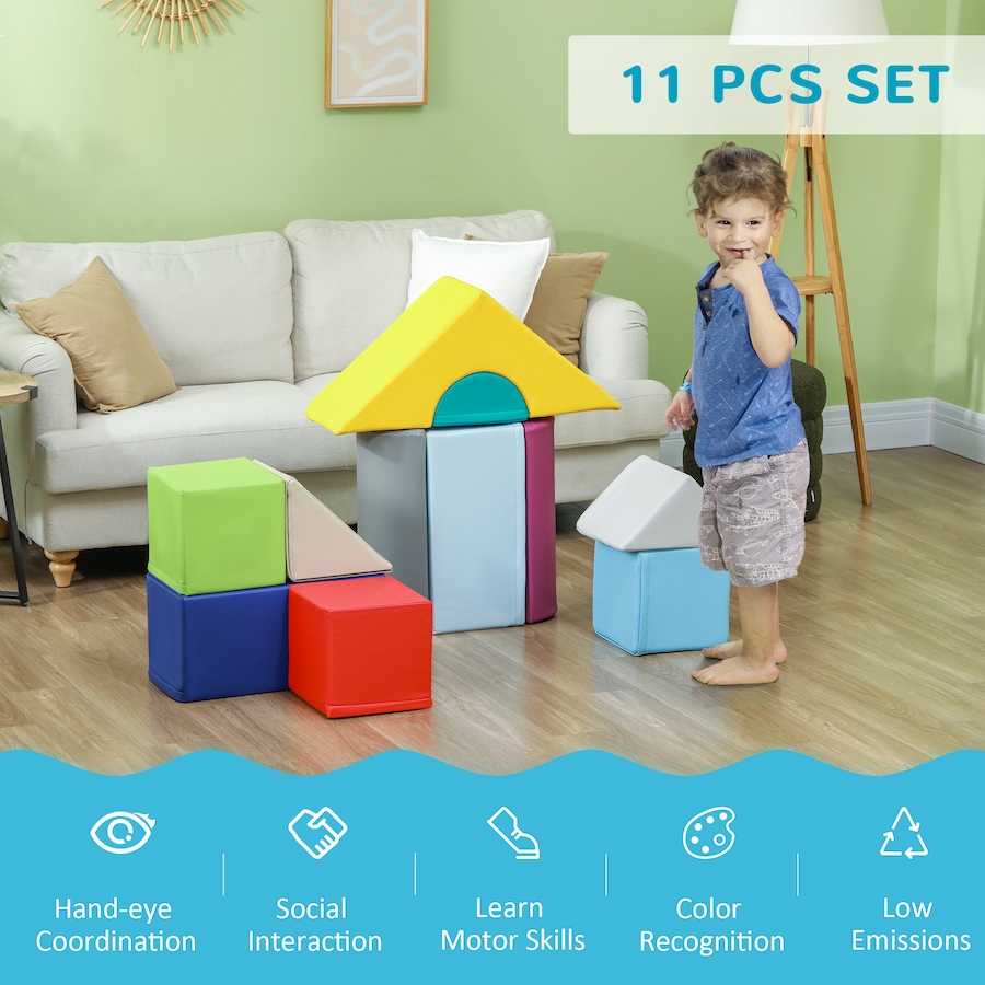 Image 976758_ALTMORE3.jpg, Product 976-758 / Price $159.99, Soozier 11 Piece Soft Play Blocks for Kids 12-36 months, Light Colour from Soozier on TSC.ca's Home & Garden department