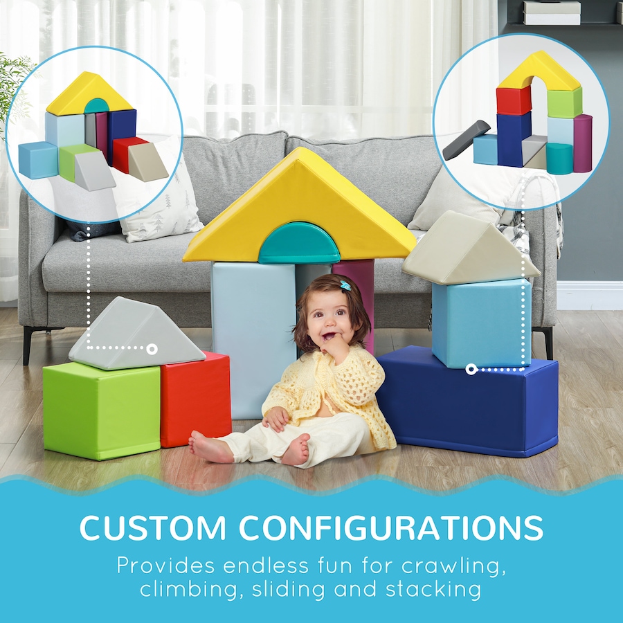 Image 976758_ALTMORE4.jpg, Product 976-758 / Price $159.99, Soozier 11 Piece Soft Play Blocks for Kids 12-36 months, Light Colour from Soozier on TSC.ca's Home & Garden department