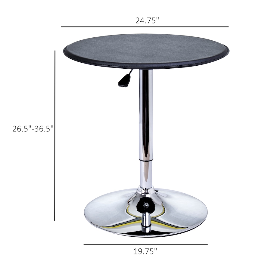 Image 976759_ALTMORE10.jpg, Product 976-759 / Price $89.99 - $92.99, HOMCOM Round Bar Table, Adjustment Height Bistro Table Faux Leather Cover from HOMCOM on TSC.ca's Home & Garden department