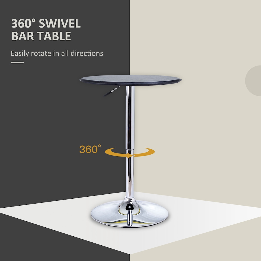 Image 976759_ALTMORE12.jpg, Product 976-759 / Price $89.99 - $92.99, HOMCOM Round Bar Table, Adjustment Height Bistro Table Faux Leather Cover from HOMCOM on TSC.ca's Home & Garden department