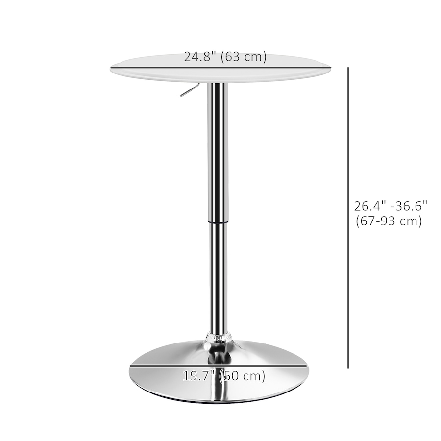 Image 976759_ALTMORE2.jpg, Product 976-759 / Price $89.99 - $92.99, HOMCOM Round Bar Table, Adjustment Height Bistro Table Faux Leather Cover from HOMCOM on TSC.ca's Home & Garden department