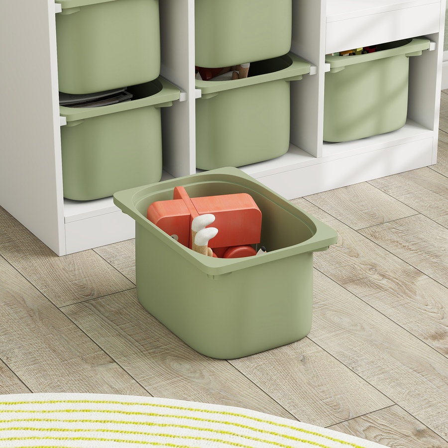 Image 976769_ALTMORE6.jpg, Product 976-769 / Price $169.99, Qaba Toy Storage Organizer Kids Bookshelf with 6 Plastic Bins, Green from Qaba on TSC.ca's Home & Garden department