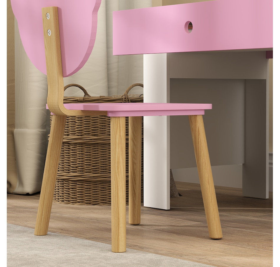 Image 976776_ALTMORE7.jpg, Product 976-776 / Price $109.99, Kids Desk and Chair Set, Study Table and Chair with Storage Drawer, Pink from Qaba on TSC.ca's Home & Garden department