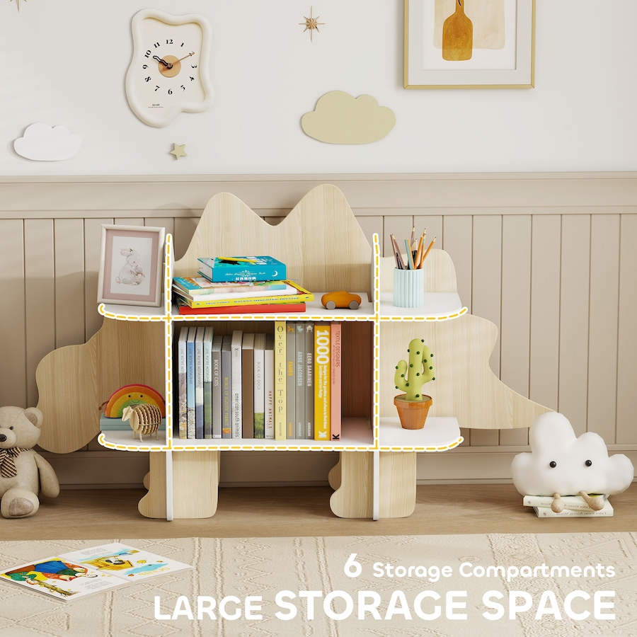 Image 976777_ALTMORE3.jpg, Product 976-777 / Price $83.99, Qaba Kids Bookshelf, Kids Bookcase, Toy Storage Organizer, Dinosaur Themed from Qaba on TSC.ca's Home & Garden department